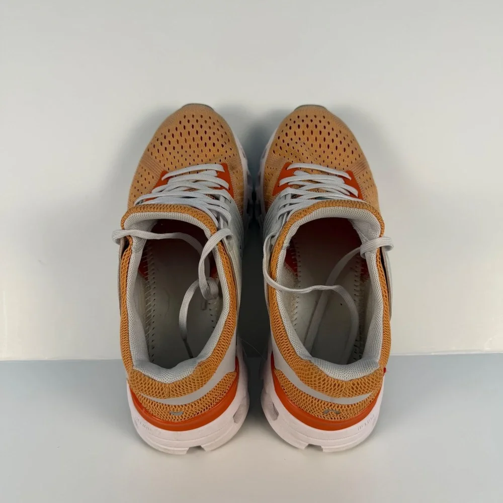 On Cloudswift Running Shoes Womens 6.5 Orange Grey Helion CloudTec Sneakers